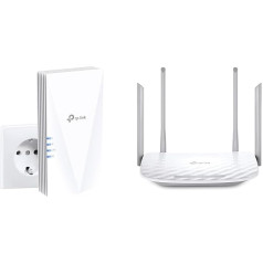TP-Link RE500X WiFi 6 WLAN усилитель повторитель AX1500 (Dual Band 1200 MBit/s 5GHz & Archer C50 AC1200 Dual-Band WLAN беспроводной WiFi маршрутизатор
