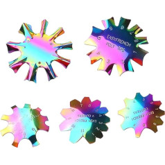 minkissy Robuste Nagel Schablonen Vorlage Set Maniküre Kunst Trimmer 5 Stücke Französisch Maniküre Linie Cutter Nagel Werkzeug