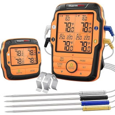 ThermoPro TP27C 150 м Беспроводной термометр для гриля с 4 зондами Термометр для мяса Термометр для жарки IPX4 Водонепроницаемый Большой ЖК-цифры Кух