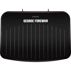 Большой гриль George Foreman 25820 - универсальная сковорода, плита и тостеры с улучшенным антипригарным покрытием и быстрым нагревом, черный