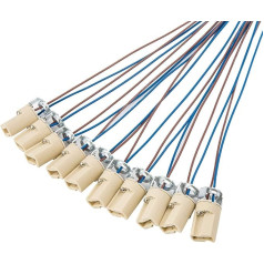 10PC G9 держатели лампы тефлоновый провод G9 LED CFL галогенные лампы держатели керамический разъем гнездо