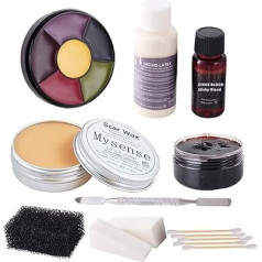 Mysense Жидкий латексный воск для шрамов, набор для искусственных шрамов, ран, ожогов с 6 цветами, колесико для синяков, краска для тела, сцениче