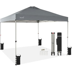 Skandika Solvorn Gazebo 3 x 3 м, запатентованный механизм одной рукой, складная беседка со стальным каркасом, защита от ультрафиолета 50+, погодоустойчив