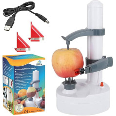 ARSUK Электрическая картофелечистка - автоматическая яблокочистка, 3 лезвия с кабелем питания, плодоочиститель, овощечистка, электрическая я