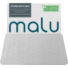 malu Kieselguhr Коврик для ванной - Коврик для ванной - Коврик для душа - Moonstone Bath Mat Grey - Быстросохнущий - Впитывающий коврик для ванной - 39 x 58 см - Неск