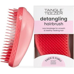 Tangle Teezer The Thick and Curly Detangling Hair Brush, сильные двухступенчатые зубья, удобные для ладони, подходят для влажных и сухих волос, не пушатся, кудри суп