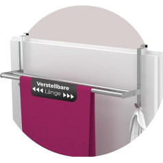 MDCASA Полотенцедержатель задний, нержавеющая сталь I Полотенцедержатель без сверления и регулируемый, включая защиту от царапин I Полотенце