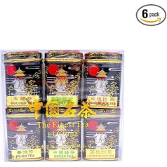 Роскошный аутентичный дегустационный набор китайского чая 6 банок Зеленый жасмин Улун Пу Эр Чай Ароматизированный черный чай Чаи 170 г