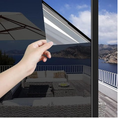 Оконная пленка Hoonng изнутри, прозрачная снаружи, непрозрачная, черная, зеркальная пленка, защита от солнца, самоклеящийся защитный экран, 60 x