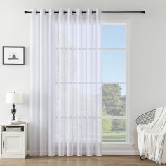 Вуалевые шторы Woaboy, Прозрачные шторы для гостиной с люверсами, Шторы с люверсами для спальни, Шторы для окон, Шторы на петлях, Современные, К