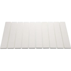 SUMTree Multi Piece Combination Pebble Bath Mat Non-Slip Washable Modern Mats for Bathroom Kitchen Laundry Room 60 x 39 x 0.9 cm (White)