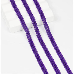 25 ярдов фиолетовой кружевной ленты для всех видов одежды, штор, шитья и рукоделия, ламп, украшения мебели, каймы из тесьмы, ширина 0,8 см