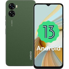 Смартфон UMIDIGI G3 Plus без контракта (2023), Android 13, 8GB + 128GB/1TB Simlock-Free, 6.52 дюймов HD + дисплей, 5150 мАч, 13MP, 4G Dual SIM Школьный детский мобильный телефон