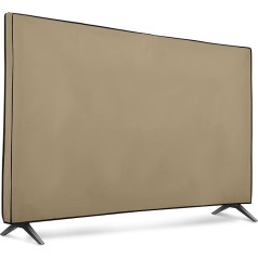 Чехол для 55-дюймового телевизора kwmobile - Защитная крышка экрана телевизора - Пылезащитная крышка экрана телевизора - Бежевый
