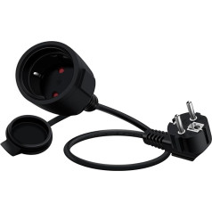 HuaLiSiJi Schuko удлинитель короткий 90 градусов защитный контакт удлинительный кабель 16 A / 250 В короткий кабель 2 AC для IP44 розетки для наружного или