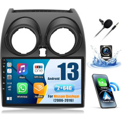 SIXWIN 2G + 64G Android 13 Автомобильное радио для Nissan Qashqai J10 2006-2016 с беспроводной CarPlay Android автомобиль 9 дюймовый экран сенсорный Bluetooth зеркало Link WiFi GPS F