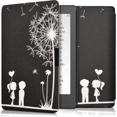 Чехол-флип kwmobile, совместимый с Kobo Aura Edition 2 Case - чехол для электронной читалки - Dandelion Love White Black
