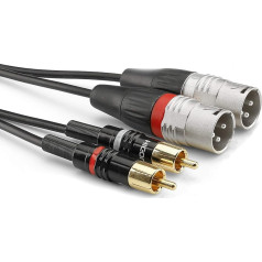 Sommer Cable HBP-M2C2-0060 Кабель-адаптер аудио [2x RCA Male to 2x XLR Male 3-Pin Plug] 0,60 м черный