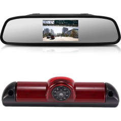 4,3 дюйма зеркало заднего вида монитор + камера заднего вида транспортер в 3-й тормозной свет HD камера заднего вида для Fiat Ducato X250 X290 Автобус Box/