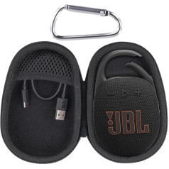 Aenllosi Жесткий чехол, совместимый с JBL Clip 5 Bluetooth Speaker Box, JBL портативный водонепроницаемый пылезащитный чехол для колонок (только сумка) (черный