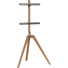 mywall HT23L Подставка под телевизор для экранов 45-65 дюймов Напольная подставка для телевизора из массива дерева в деревенском стиле с ореховым 