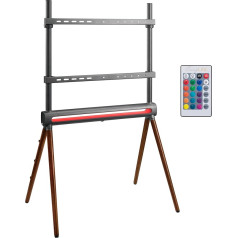 EasyLife - Design STAFFELEI 4-Leg TV Tripod with LED Ambient Lighting - кронштейн для телевизора/монитора до 70 дюймов и 40 кг, подставка регулируется по высоте, VESA до 600 x 400 (Gr