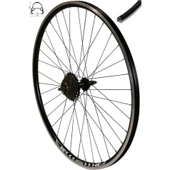 Redondo 28 Inch Rear Wheel Hollow Chamber V-Prof Rim + 7-Speed Wreath Black