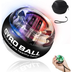 BeSokar Gyroball Wrist Exerciser Ball Auto Start 5 Level Resistance Light Control Gyroscopic Forearm Trainer Arm Strengthening Arm Finger Wrist