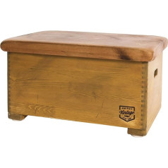 ARTZT Vintage Series Jumping Box | Gym Box Made of Leather and Wood | Springbock Perfect for Jumping Training | Sports Box as Seat for Training Room | Made in Germany | Natural | 17.1 kg, 70 x 50 x 40