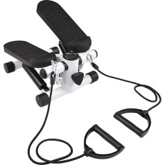 Мини-степпер Cocoarm с лентами сопротивления, ЖК-дисплей, мини-степпер для тренировок, грузоподъемность: 100 кг/220 фунтов, стальная конструкция (