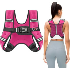 FUFF Weight Vest for Women - 5lb/12lb/10lb/15lb/20lb/25lb/30lb Weights with Reflective Stripes, Weight Vest for Men and Women, Strength Training, Running, Walking, Jogging