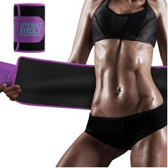 MORECOO Waist Trainer for Women & Men, Sculpt Touch Sweatband for Tummy, Waist Trimmer for Women Workouts & Tummy Fat Reduction, Perfect for Gym & Daily Use, Purple