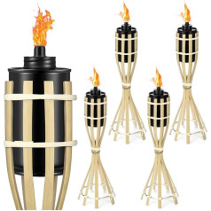Wonderjune бамбуковые факелы на открытом воздухе погода устойчивость покрытие факел сад открытый факелы задний двор естественный патио факел 