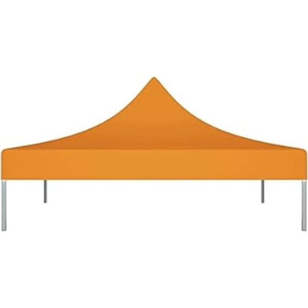 Rantry Party Tent Roof 3 x 3 m Orange 270 g/m² Waterproof Garden Gazebo Canopy Shelter for Outdoor Garden Party Camping Event Wedding Tent