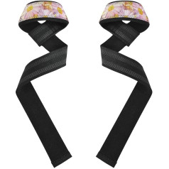 Ремни для тяжелой атлетики для масляной живописи, мотив: маргаритки, 66 см, нескользящие, для тяжелой атлетики, бодибилдинга, силовых тренир