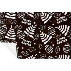 BestIdeas Плоское и теплое одеяло с принтом пасхальных листьев, для кровати, дивана, софы, пикника, кемпинга, пляжа, 150 x 100 см