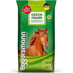 Eggersmann Green Power 20 кг - Беззерновые мюсли для лошадей - для тренировок и турнирных видов спорта - натуральный корм для лошадей Eggersmann