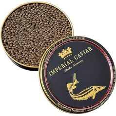 Imperial Caviar® Fine Beluga - 30 г премиальной икры Malossol из осетра - банка икры белуги из аквакультуры - деликатесный подарок для гурманов - свежая и эксп