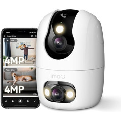 Imou 3K + 2K UHD двойные камеры внутреннего наблюдения с обнаружением людей/животных, 2.4GHz/5GHz WiFi, 360 ° PTZ WLAN внутренняя камера для собак, цветное ноч