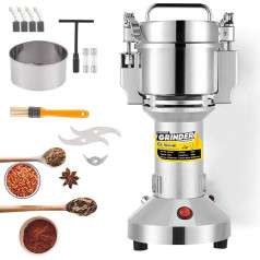 CGOLDENWALL Электрическая мельница для зерна 30-300 меш сверхтонкого помола для трав / зерновых / специй / семян 28000 об/мин высокоскоростная из нержа