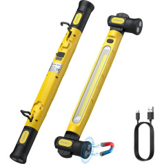 AUTOUTLET светодиодный рабочий свет, перезаряжаемый 6000 мАч реальный 3000 LM, свет моторного отсека, мастерская лампа с магнитом, 360 ° крюк, 3 режима 