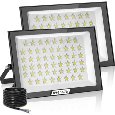 Hondony Комплект из 2 150 Вт светодиодных наружных прожекторов, 6500 K светодиодный прожектор, IP66 водонепроницаемый прожектор, наружный прожектор,