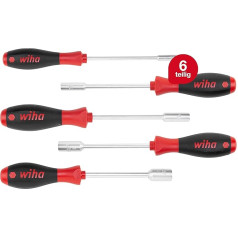 Набор отверток Wiha SoftFinish® 01034 из 5 предметов с шестигранным торцевым ключом Эргономичная рукоятка для мощного вращения I Универсальный инст