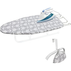 Rblofo Настольная гладильная доска со складными ножками, портативная маленькая гладильная доска с очень толстой прочной хлопковой подушкой, 