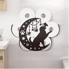 WADORN Boho Металлический Держатель Туалетной Бумаги с Собакой и Луной Милая Собака Декоративное Хранение Туалетной Бумаги Дополнительные 8 Ру