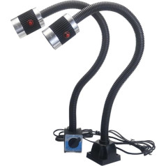 DAISHUJIE Drehmaschine Arbeitslicht Led CNC Maschine Werkzeug Arbeit Lampe Drehmaschine Lange Schwanenhals Werkstatt Arbeits Lichter Magnetische/Schraube Basis (Clip Base, 6W)