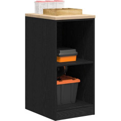 INLIFE Garagen-Aufbewahrungsschrank Schwarz Massivholz Kiefer,Wirtschaft & Industrie,Gewerbliche Lagerung,Industrieschränke,Schwarz,18.5 KG,860536