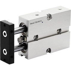 TN20 TDA20 Doppeltwirkender Pneumatischer Luftzylinder, Bohrung 20 mm, Doppelstangenzylinder TN20-20 TN20-30 TN20-40 TN20-50 TN20-100 TN20-300, 1 Stück(TN20-130)
