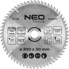 Neo Tools Пильный диск, widia, 300 x 30 мм, 60 зубьев