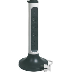 Удлинительный кабель tower 4x2pz бело-графитовый 2м